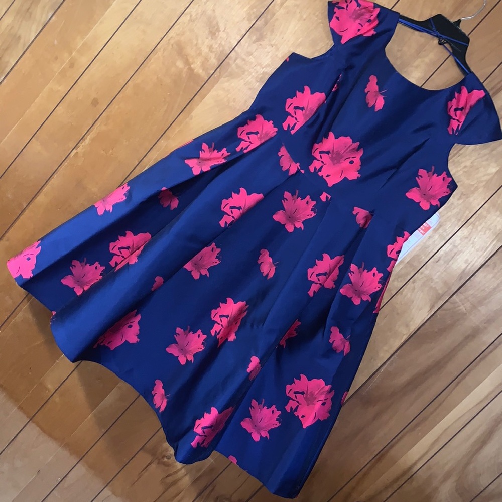 BLUE AND PINK FLORAL DRESS